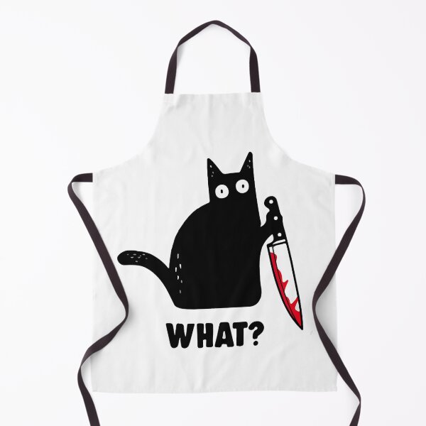 Item preview, Cat What Funny Black Cat Murderous Cat With Knife designed and sold by MalloWilli.
