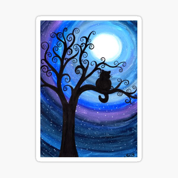 Midnight Cat Sticker