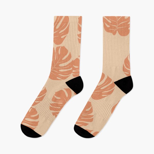 Item preview, Monstera Peach Pattern designed and sold by MaiZephyr.