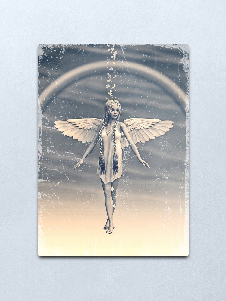 Alternate view of Angel under the Rainbow Metal Print