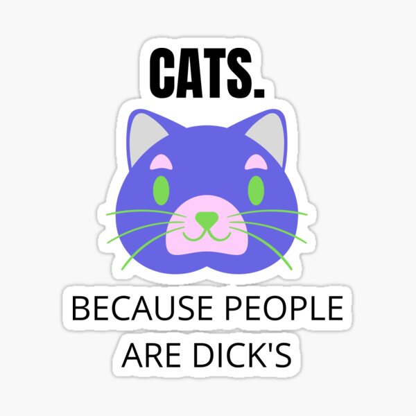 Pouting Grunge Cat Emoji - Cat Lover Gifts - Sticker