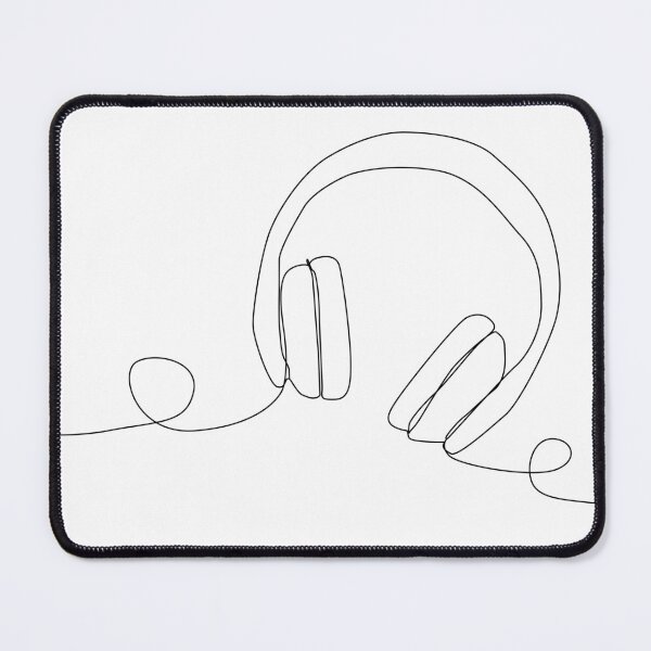 Item preview, continuous line art drawing headset designed and sold by mdpzart.