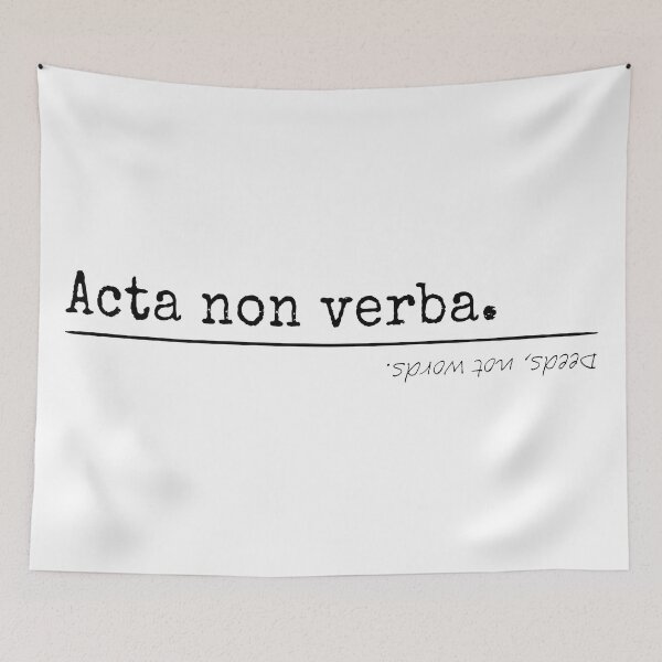 Item preview, Deeds, not words - Latin - T-Shirts, Stickers, Magnets, House - VBK - VisionsByKaren designed and sold by VisionsByKaren.