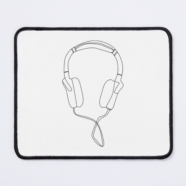 Item preview, continuous line art drawing headset designed and sold by mdpzart.