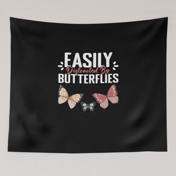 Item preview, Easily Distracted Funny Entomology Humor For Butterfly Lover designed and sold by Nessshirts.