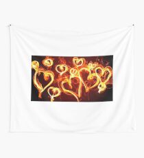 T-Shirt Hearts Burning Wall Tapestry