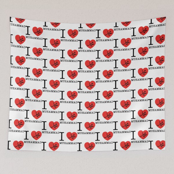 Item preview, Font Black I love Muhammad Heart   designed and sold by One-Clicks.