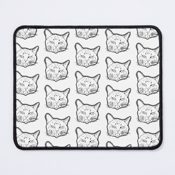 Angry Cat Say NO Pixel Art' Mouse Pad