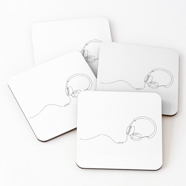 Item preview, continuous line art drawing headset designed and sold by mdpzart.