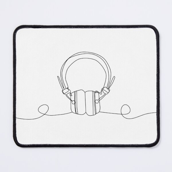 Item preview, continuous line art drawing headset designed and sold by mdpzart.