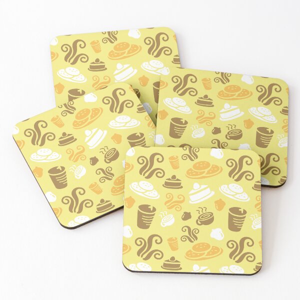 Item preview, Yellow Cafe Vibe Coffee Dessert Sweets Pattern designed and sold by mil-creates.