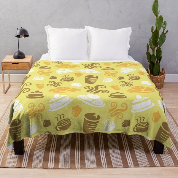 Item preview, Yellow Cafe Vibe Coffee Dessert Sweets Pattern designed and sold by mil-creates.