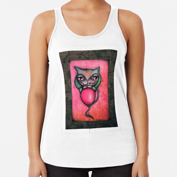 Original Cat Art by ANGIECLEMENTINE Racerback Tank Top