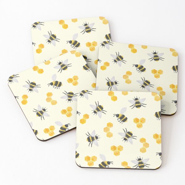 Item preview, Watercolor Bee and Honey Comb Pattern For Beekeepers and Bee Lovers designed and sold by JokeGysen.