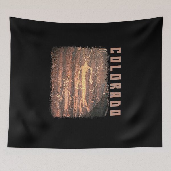 Item preview, Ancient Alien Petroglyphs Colorado. Unusually tall figures. designed and sold by studiohfy.