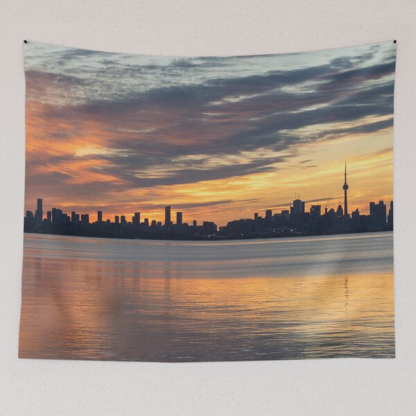 Item preview, Spectacular Sky - Toronto Distinctive Skyline Just Before Sunrise designed and sold by Georgia Mizuleva.
