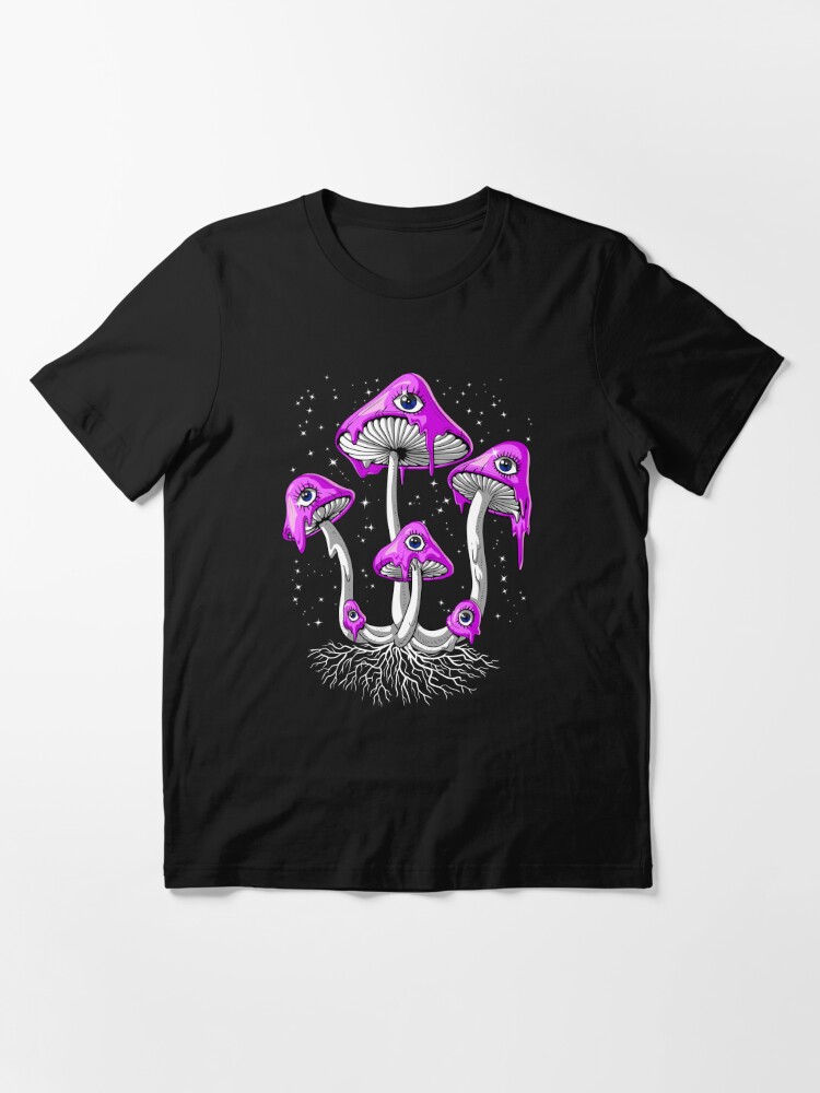 Trippy Magic Mushrooms T Shirt For Sale By Underheaven Redbubble Hippie T Shirts 9614