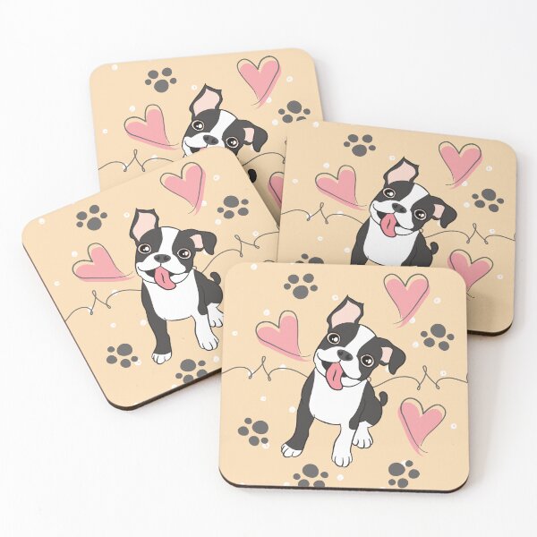 Item preview, LOVE Boston Terrier / Black 2 designed and sold by Lulupainting.