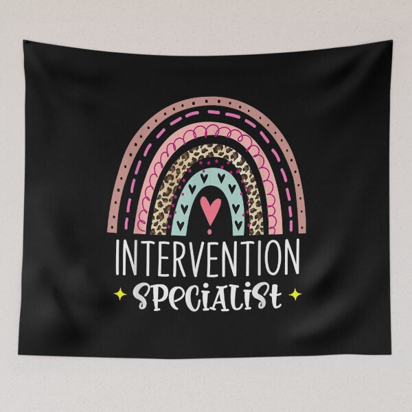 Item preview, Intervention Specialist Rainbow Leopard Teacher School Love  designed and sold by AdonisShop.