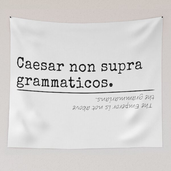 Item preview, The Emperor is not above the grammarians - Latin - T-Shirts, Stickers, Magnets, House - VBK - VisionsByKaren designed and sold by VisionsByKaren.