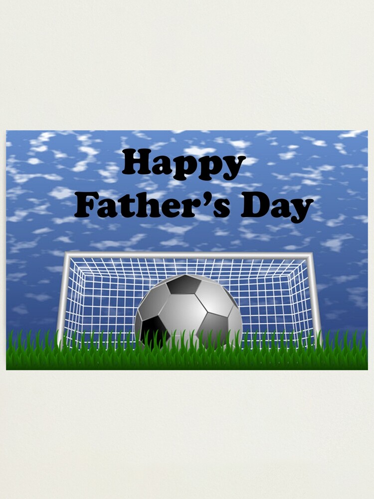 Lámina fotográfica «Feliz día del padre fútbol» de BlackStarGirl | Redbubble