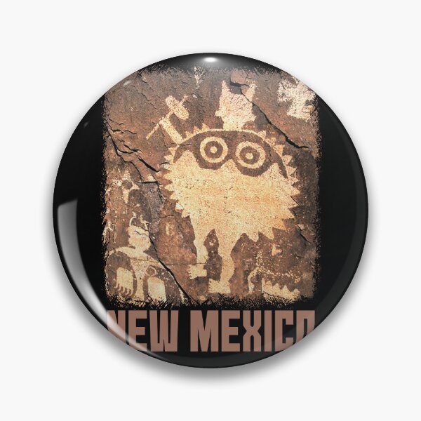 Item preview, Ancient Alien Petroglyphs Native Indians in New Mexico. A shield man. designed and sold by studiohfy.