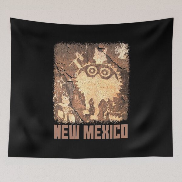 Item preview, Ancient Alien Petroglyphs Native Indians in New Mexico. A shield man. designed and sold by studiohfy.