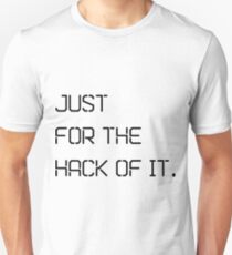 Roblox Hack T Shirts Redbubble - just for the hack heck of it slim fit t shirt