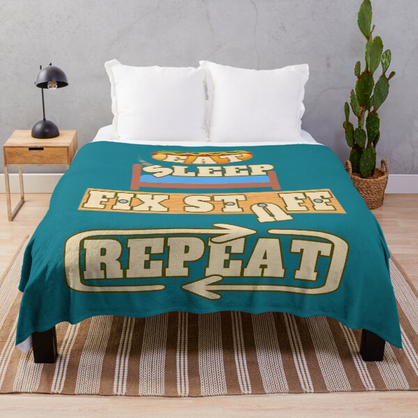 Item preview, Eat Sleep Fix Stuff Repeat designed and sold by my-green-gecko.