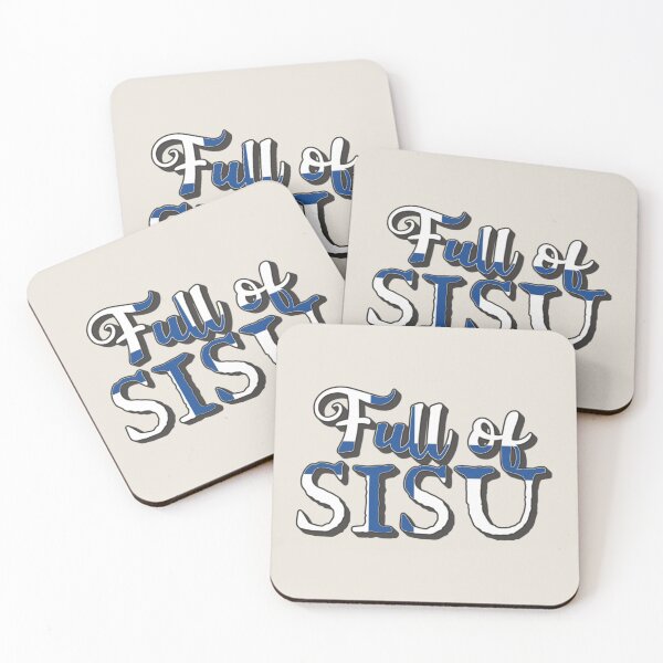 Item preview, Full Of Sisu, Blue And White, Finnish Word For Determination, Never Quitting And Going Beyond All Limitations designed and sold by TrulyEpoque.