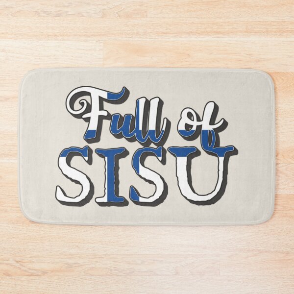Item preview, Full Of Sisu, Blue And White, Finnish Word For Determination, Never Quitting And Going Beyond All Limitations designed and sold by TrulyEpoque.