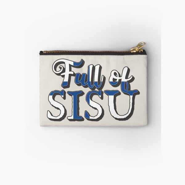 Item preview, Full Of Sisu, Blue And White, Finnish Word For Determination, Never Quitting And Going Beyond All Limitations designed and sold by TrulyEpoque.