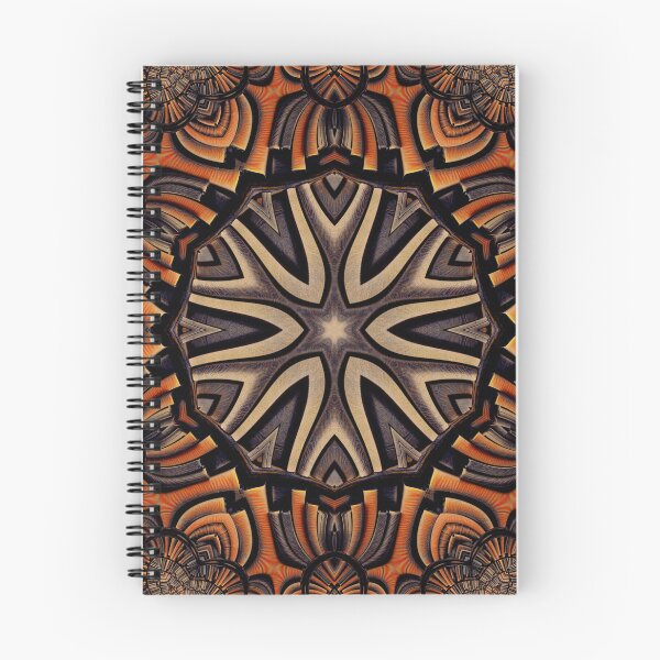 Item preview, Orange and GOLD Leather-bound BOOK KALEIDOSCOPE DESIGN and PATTERN designed and sold by mister-john.
