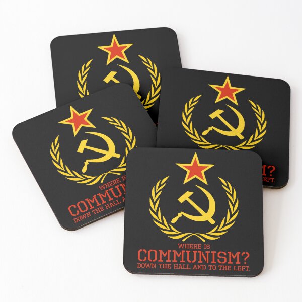 Item preview, Where Is Communism? Down To The Hall And To The Left - Anti Communist & Socialist designed and sold by Styrman.