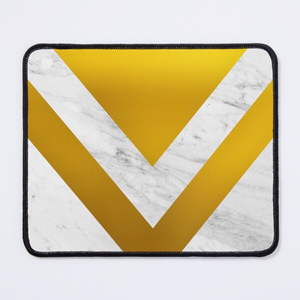 Item preview, Gold Triangle Arrow on White Marble designed and sold by Wysoh.