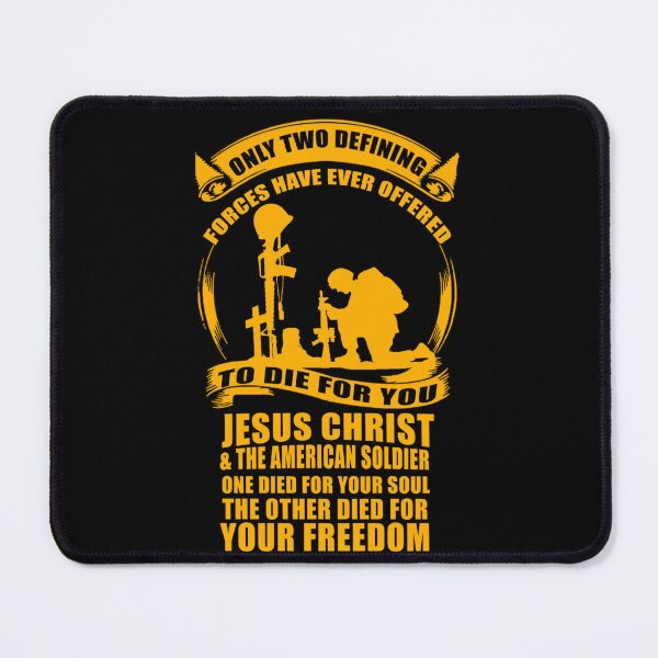 Item preview, Military Veteran Soldier Jesus Christ Two Defining Forces Sticker designed and sold by lelaalicesr.