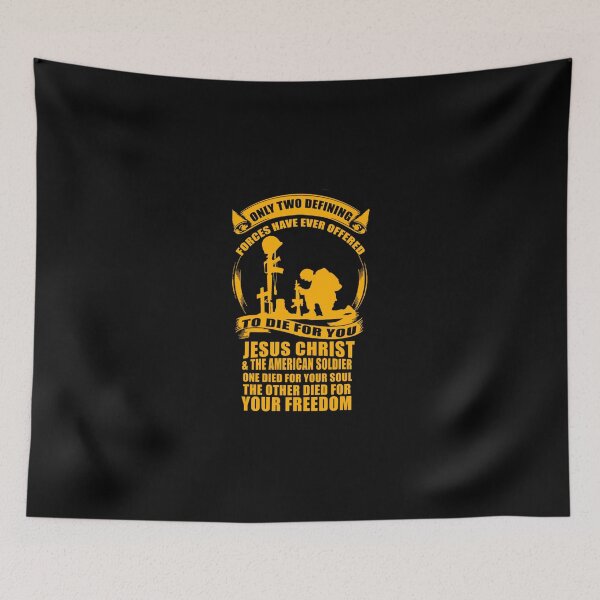 Item preview, Military Veteran Soldier Jesus Christ Two Defining Forces Sticker designed and sold by lelaalicesr.