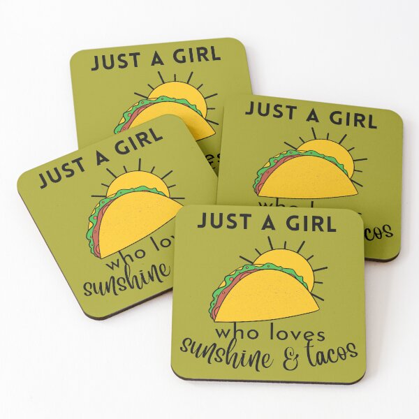 Item preview, just a girl who loves sunshine and tacos  designed and sold by syeda noon.