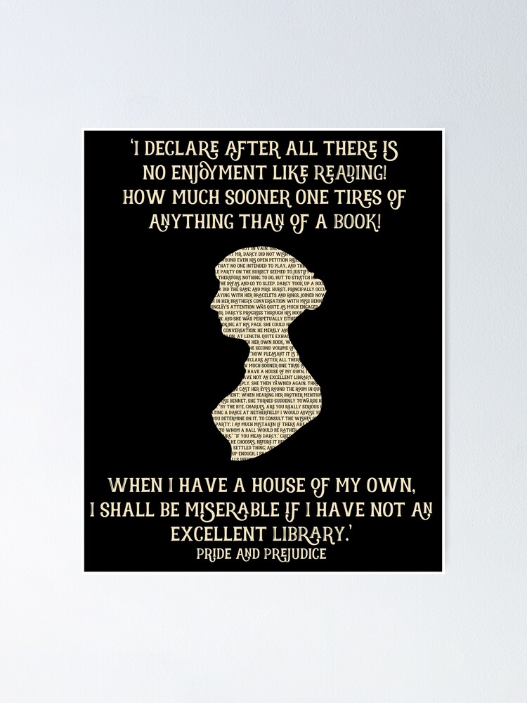 Jane Austen Buch Zitat Stolz Und Vorurteil Poster Von Daysfall Redbubble