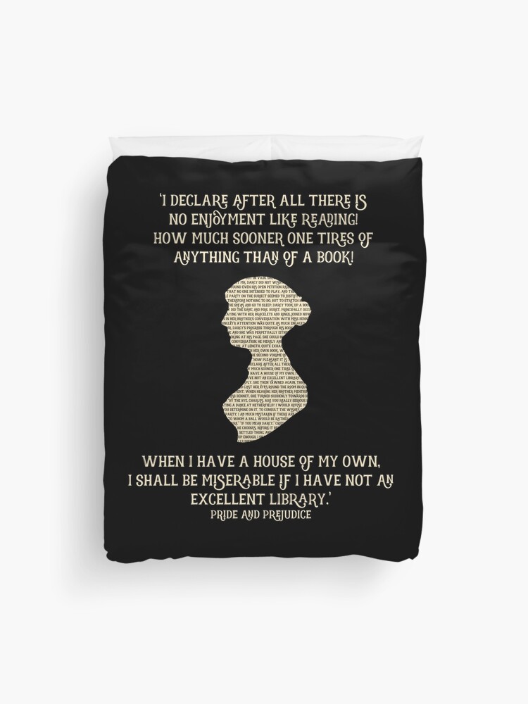Housse De Couette Jane Austen Book Citation Orgueil Et Prejuges Par Daysfall Redbubble