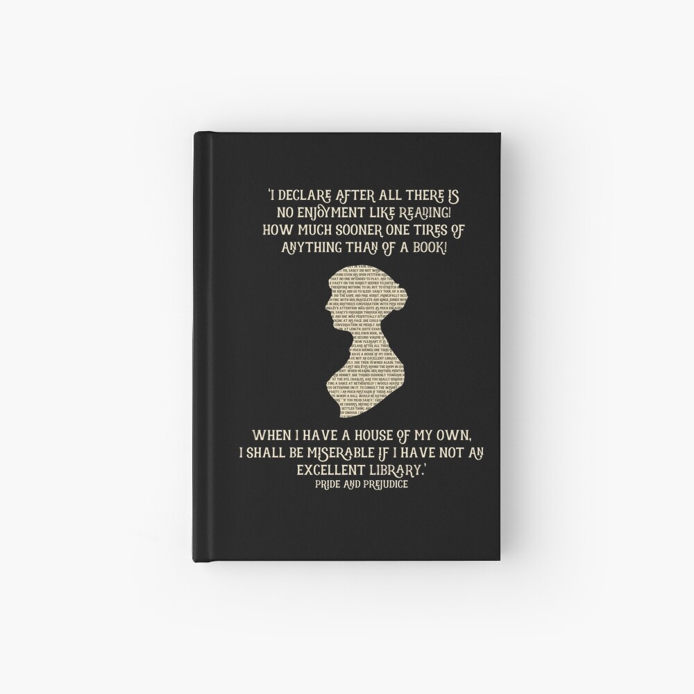 Carnet Cartonne Jane Austen Book Citation Orgueil Et Prejuges Par Daysfall Redbubble