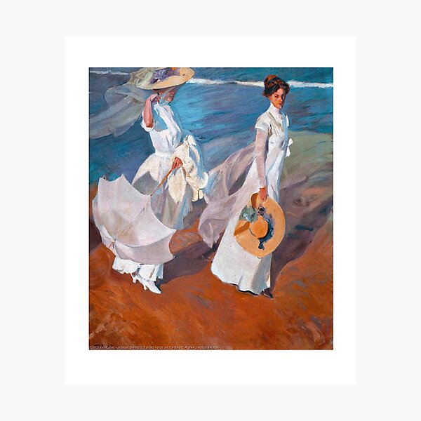 Item preview, Joaquin Sorolla Women Walking on the Beach 1909 designed and sold by Sky-Art-80s.