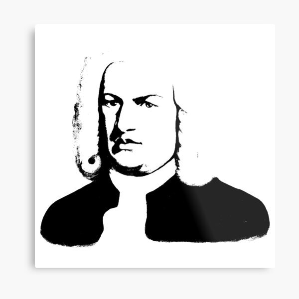 Johann Sebastian Bach abstrakt Metallbild