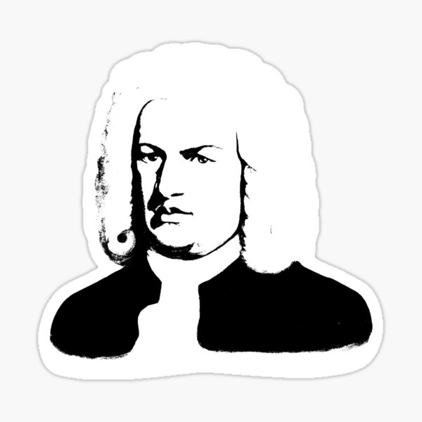 Johann Sebastian Bach abstrakt Sticker
