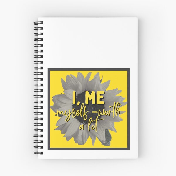 Item preview, I, Me, Myself-Worth A Lot - Sun flower and yellow background. designed and sold by Heal with  Sumit.