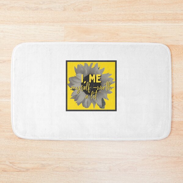Item preview, I, Me, Myself-Worth A Lot - Sun flower and yellow background. designed and sold by Heal with  Sumit.