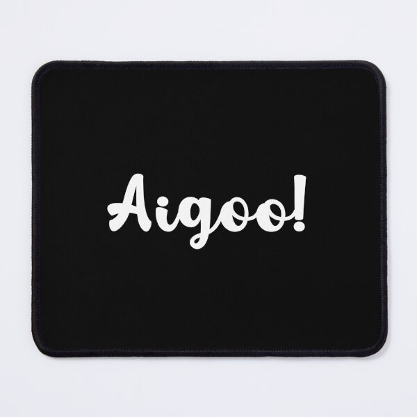 Item preview, AIGOO (아이고) - Korean sound for frustation or exhaustion - White on black designed and sold by nohstyle.