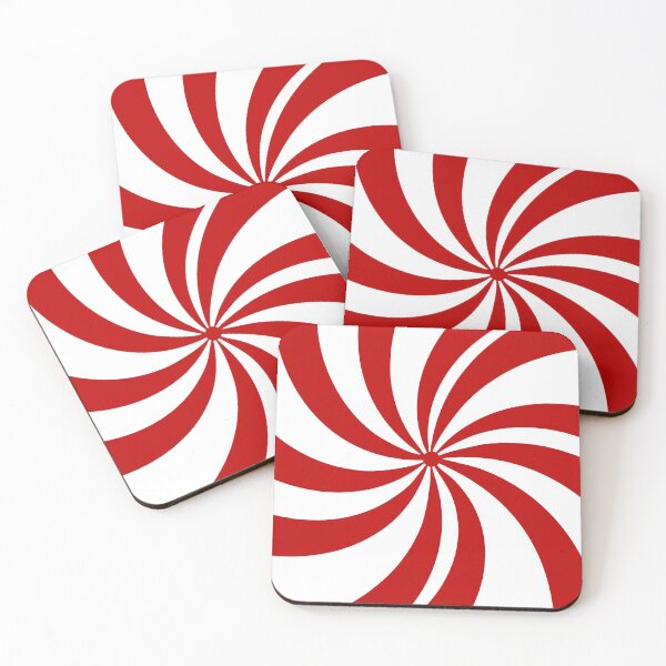 Item preview, ugliest 1980s Merry Xmas red white swirls Christmas Candy Cane  designed and sold by LEILA ART SPACE.