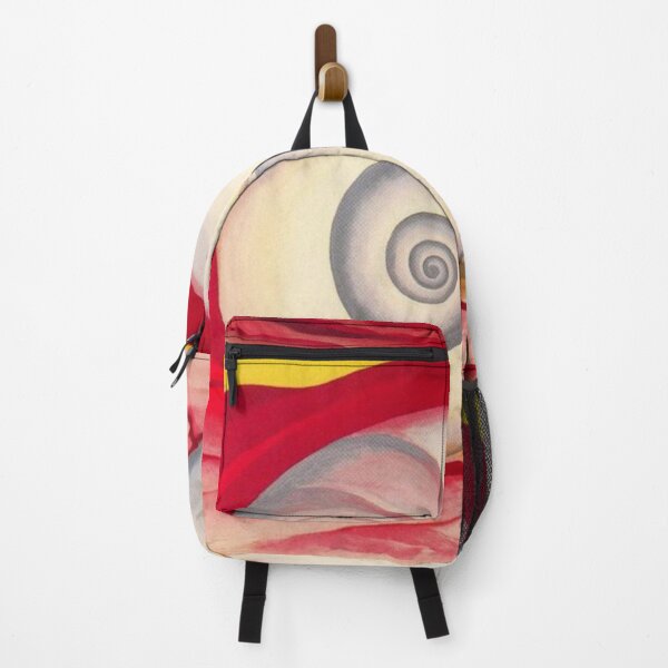 Item preview, Red hill and white shell art by georgia O'keeffe classic poster designed and sold by Golido.