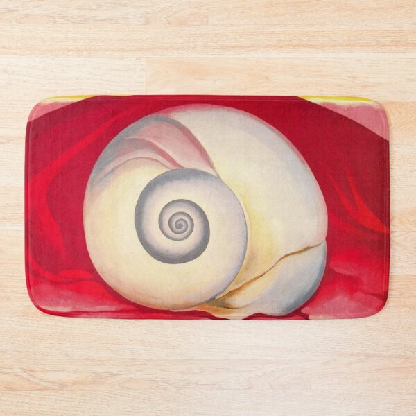 Item preview, Red hill and white shell art by georgia O'keeffe classic poster designed and sold by Golido.